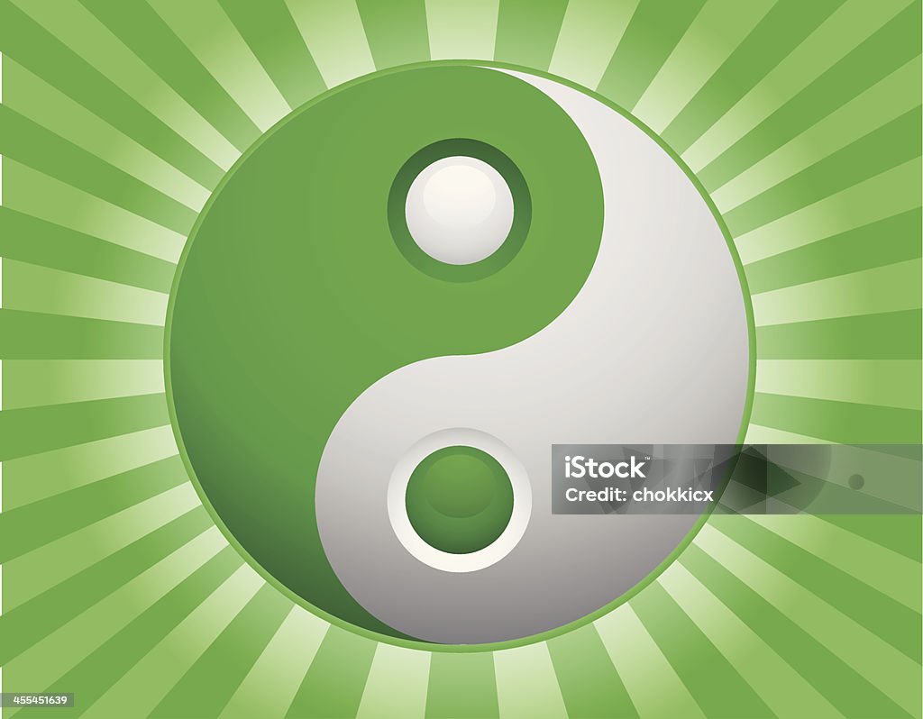 Vert yin yang - clipart vectoriel de Couleur verte libre de droits