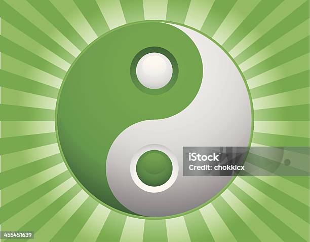 Verde Símbolo Yin Yang - Arte vetorial de stock e mais imagens de Cor verde - Cor verde, Elemento de desenho, Equilíbrio