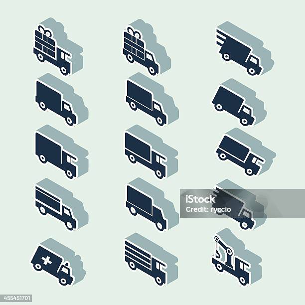 アイソメトリックトラックのアイコン独立 - シルエットのベクターアート素材や画像を多数ご用意 - シルエット, 大型トレーラー, eコマース
