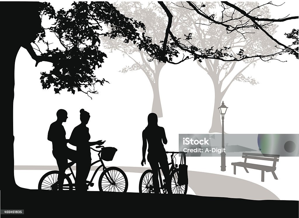 CyclingPark - arte vettoriale royalty-free di Adulto