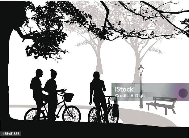 Cyclingpark - Immagini vettoriali stock e altre immagini di Adulto - Adulto, Albero, Ambientazione esterna