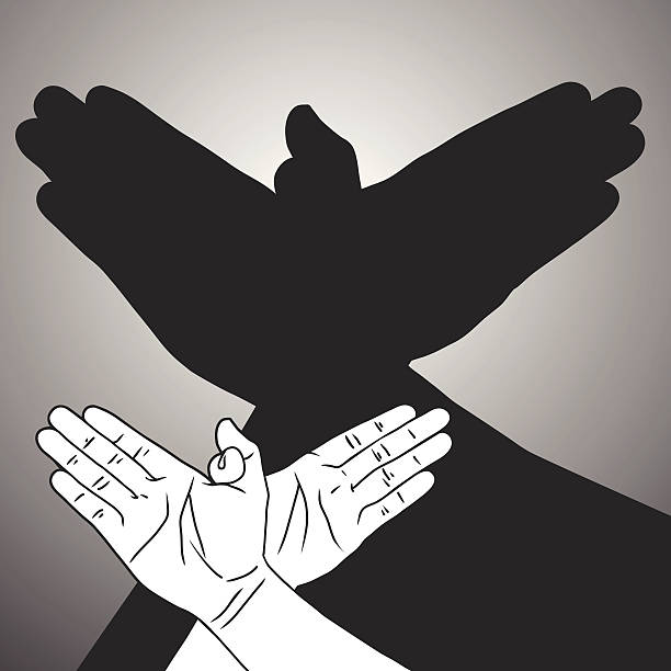 305 Hand Shadow Bird Illustrations & Clip Art - iStock | Shadow puppet, Hand  shadow figure, Hand puppets