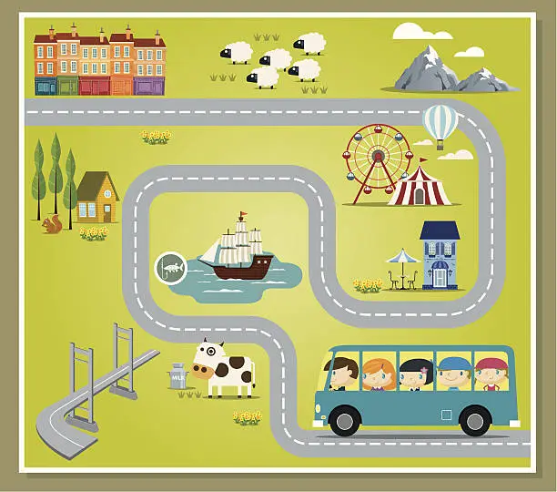 Vector illustration of Imaginative Playground