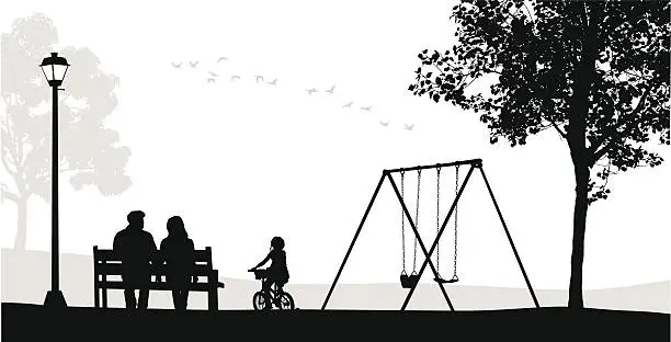 Vector illustration of Kids Swings