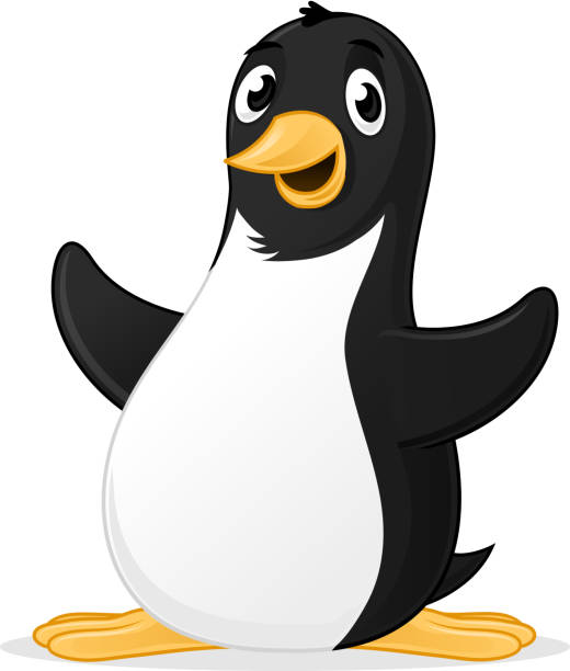 Cute penguin Penguin cartoon illustration isolated on white. penguin stock illustrations