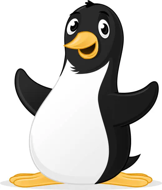 Vector illustration of Cute penguin