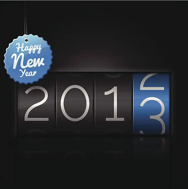 Vector illustration of Happy New Year 2013