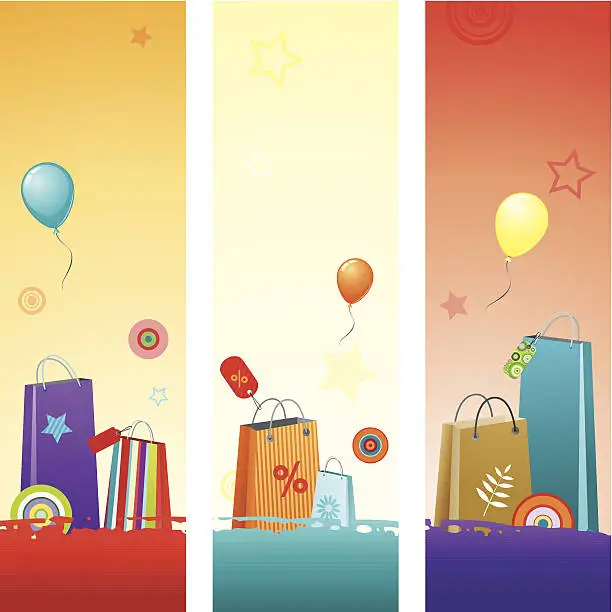 Vector illustration of Shopping banners