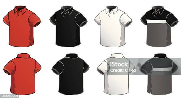 Polo Vecteurs libres de droits et plus d'images vectorielles de Polo - T-Shirt - Polo - T-Shirt, Modèle de base, T-Shirt
