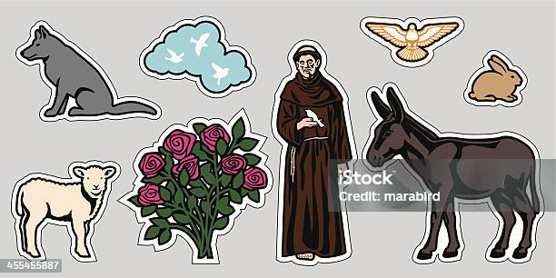 St Francis Of Assisianimals Stock Illustration - Download Image Now - St. Francis of Assisi, Religious Saint, Animal