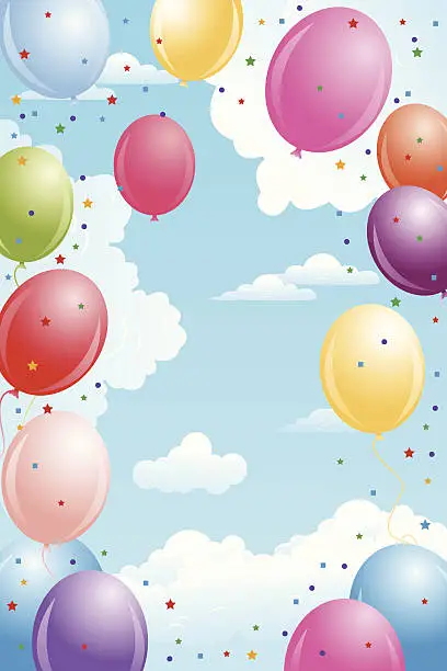 Vector illustration of Balloons Background