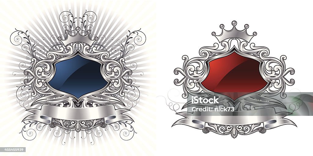 Kunstvoll verzierte shield - Lizenzfrei Krone - Kopfbedeckung Vektorgrafik