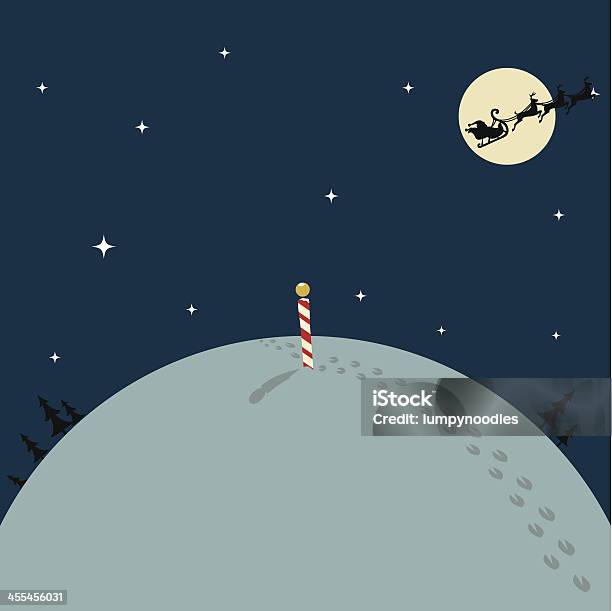 Verlassen Sie Den North Pole Santa Stock Vektor Art und mehr Bilder von Rentier - Rentier, Illustration, Schnee