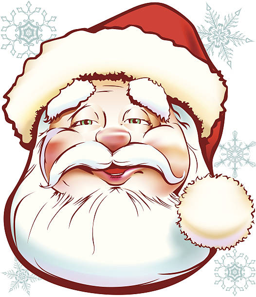 Happy Santa Claus vector art illustration