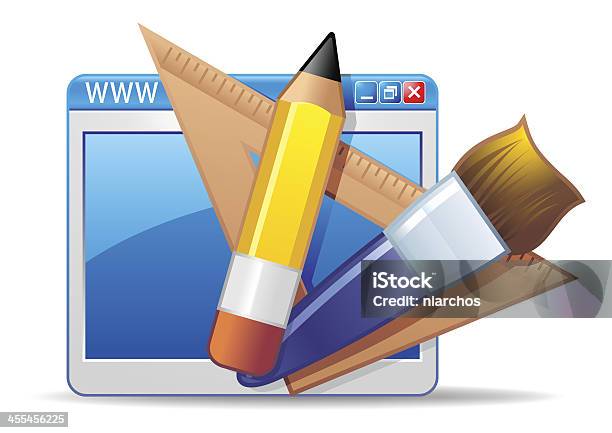 Ícone De Web Design - Arte vetorial de stock e mais imagens de Clip Art - Clip Art, Computação Gráfica, Conceito