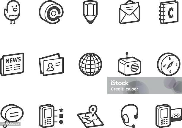 Media E Comunicazione Icone - Immagini vettoriali stock e altre immagini di Applicazione mobile - Applicazione mobile, Biglietto da visita, Bussola magnetica