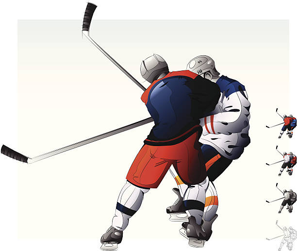 Hockey Hit Hockey Hit. - vector illustration checking ice hockey stock illustrations