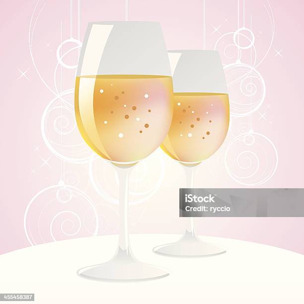 Шампанское — стоковая векторная графика и другие изображения на тему Белое вино - Белое вино, Два объекта, Коктейль
