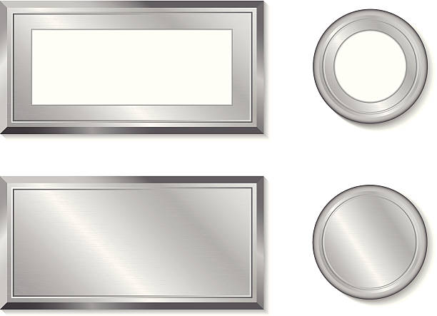 metal shapes Brushed metal shapes, extra files; ai,pdf,png,jpeg(hi-res) award plaque stock illustrations