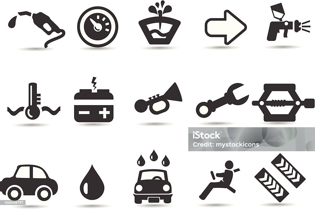 Auto Repair Icons A set of royalty-free auto repair icons.  Car stock vector