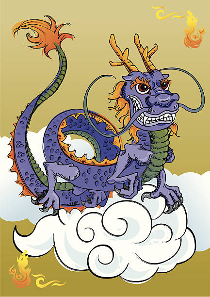 ilustrações, clipart, desenhos animados e ícones de dragon (ásia - dragon chinese dragon china chinese ethnicity