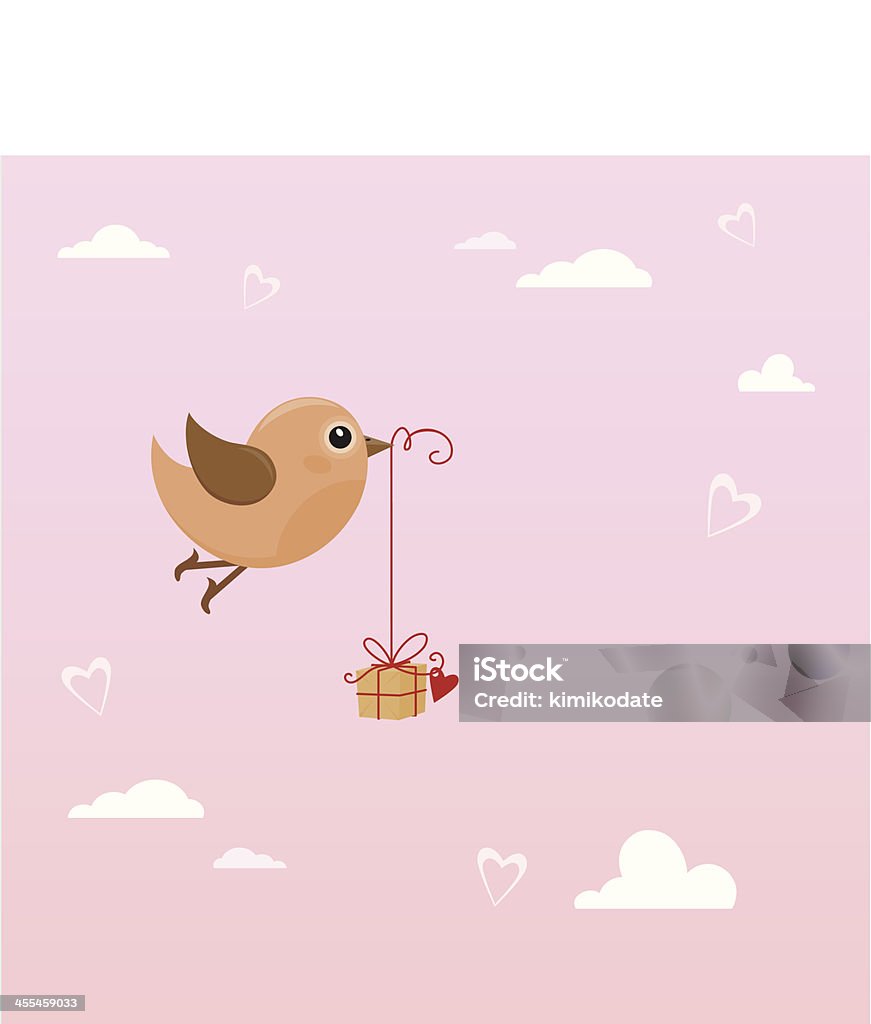 Ptak z prezent - Grafika wektorowa royalty-free (Pudełko)