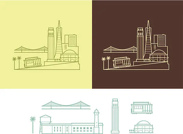 Vector illustration of City of San Francisco