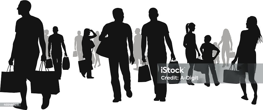 StoppinShoppin - clipart vectoriel de Silhouette - Contre-jour libre de droits