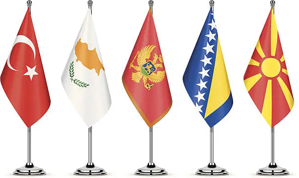 Vector illustration of Table Flags