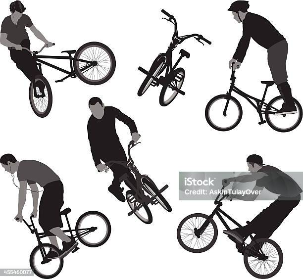Vetores de Ciclismo Bmx e mais imagens de Ciclismo BMX - Ciclismo BMX, Montar, 18-19 Anos