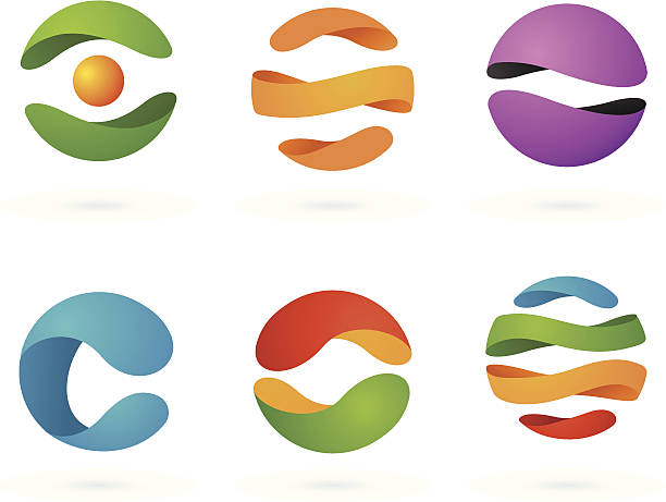 абстрактный дизайн элементов/сферах#2 - sphere symbol three dimensional shape abstract stock illustrations