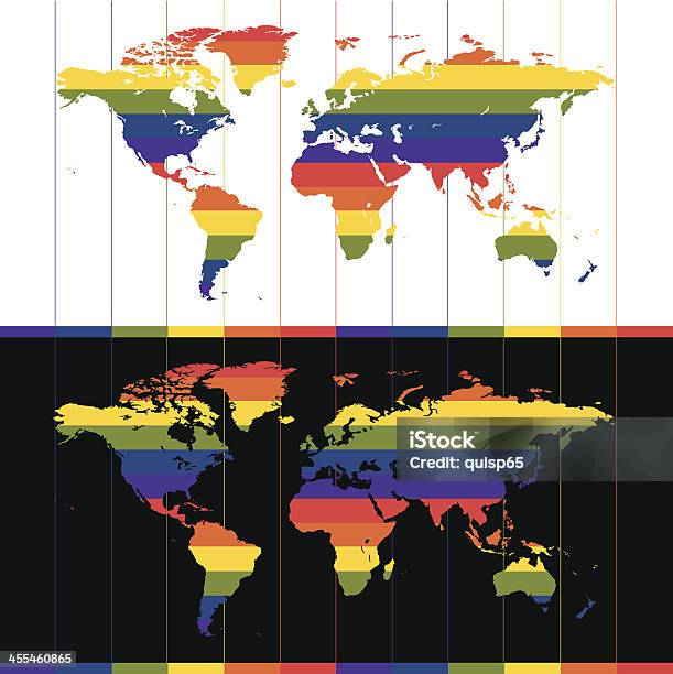 Gay Pride Mappa Del Mondo - Immagini vettoriali stock e altre immagini di Africa - Africa, America del Nord, America del Sud