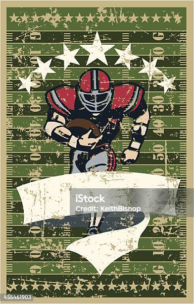 Joueur De Football Américainrunning Back Champ Arrièreplan Ou Bannière Vecteurs libres de droits et plus d'images vectorielles de Balle ou ballon