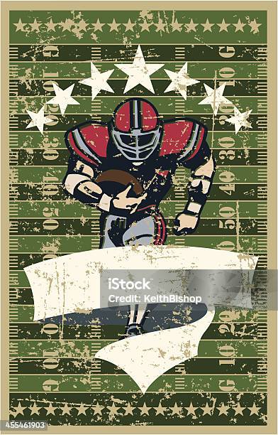 フットボール選手ランニングバックのフィールド背景のバナー - アメフトボールのベクターアート素材や画像を多数ご用意 - アメフトボール, アメフト選手, アメリカンフットボール