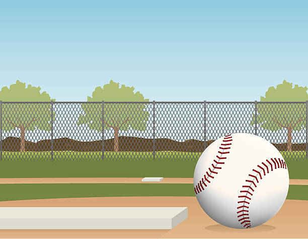 бейсбол в парке - scoreboard baseballs baseball sport stock illustrations