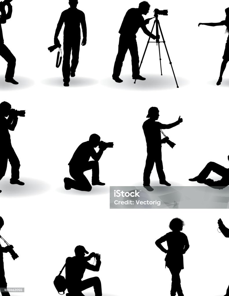 Photographer Photographer Silhouette Illustration In Silhouette stock vector