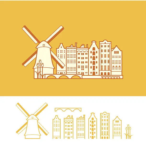 Vector illustration of The Netherlands