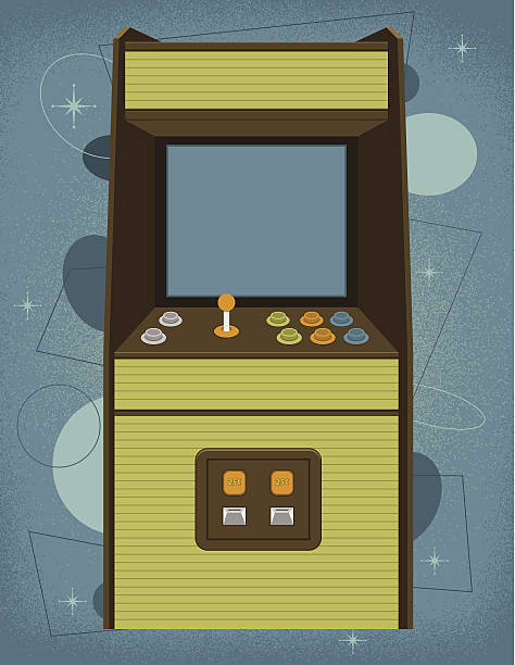 ilustrações, clipart, desenhos animados e ícones de retrô máquina de fliperama - amusement arcade illustrations