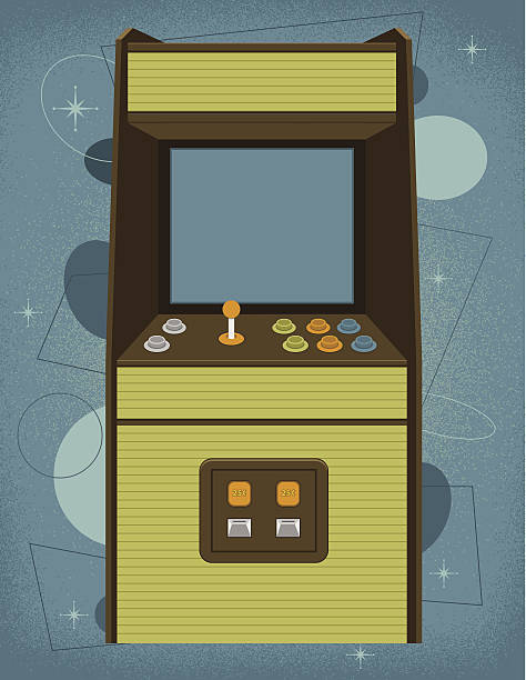 Retro Arcade Machine vector art illustration