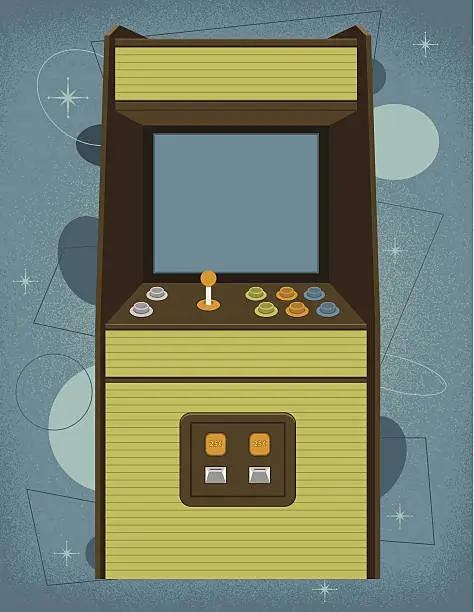 Vector illustration of Retro Arcade Machine