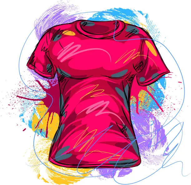 Vector illustration of Women's T-shirt