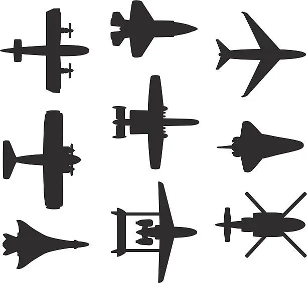 Vector illustration of Aircrafts