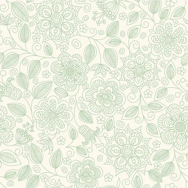Vector illustration of Floral pattern .