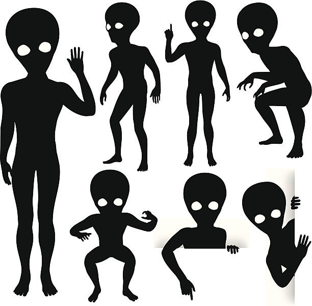 3,000+ Alien Silhouette Stock Illustrations, Royalty-Free Vector ...