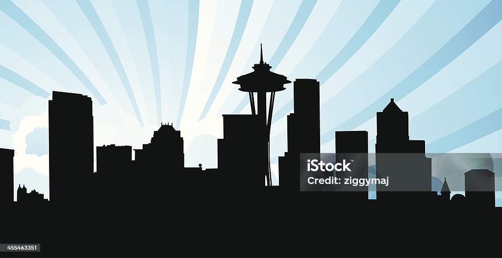 Horizonte de Seattle - arte vectorial de Aire libre libre de derechos