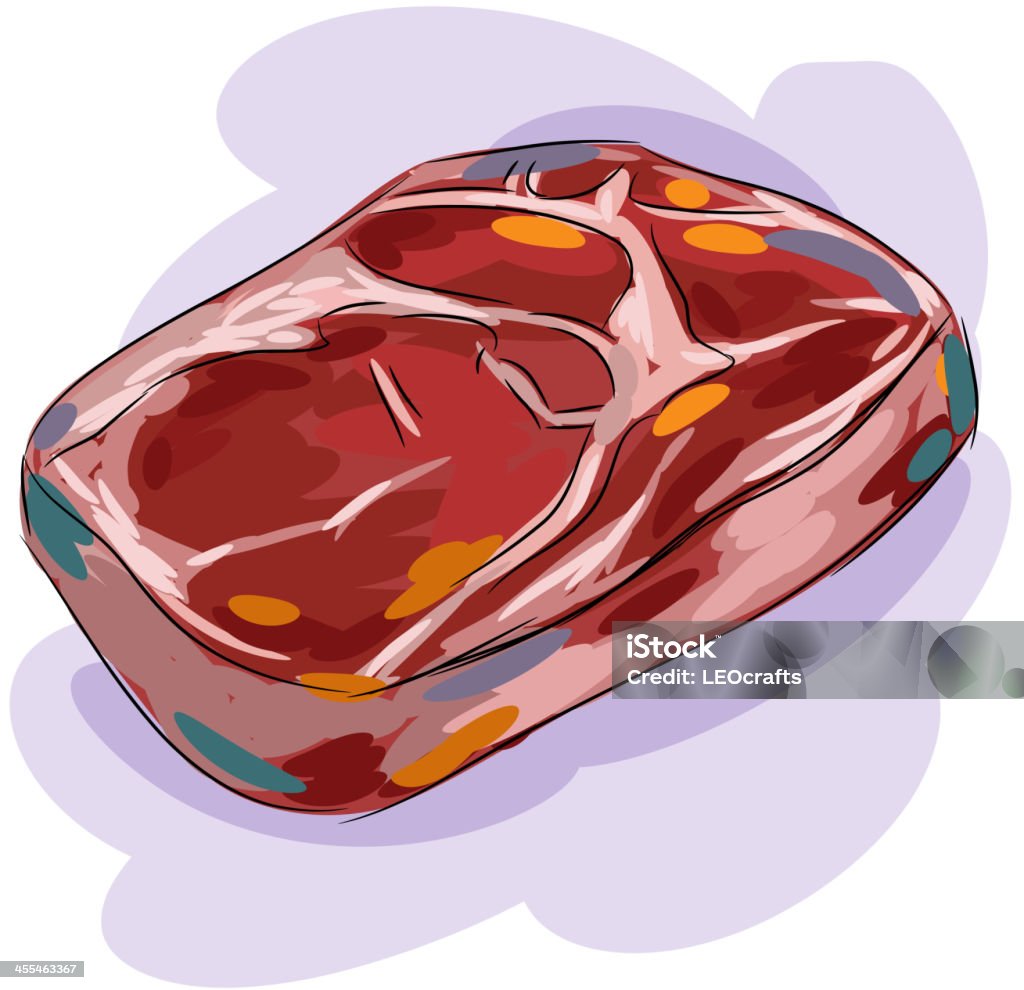 Frische Rindfleisch - Lizenzfrei Fleisch Vektorgrafik