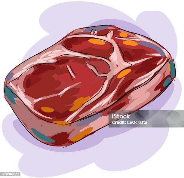 Frische Rindfleisch Stock Vektor Art und mehr Bilder von Fleisch - Fleisch, Pinselstrich-Optik, Aquarelleffekt