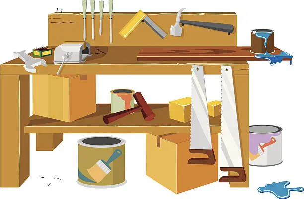 Vector illustration of Workbench