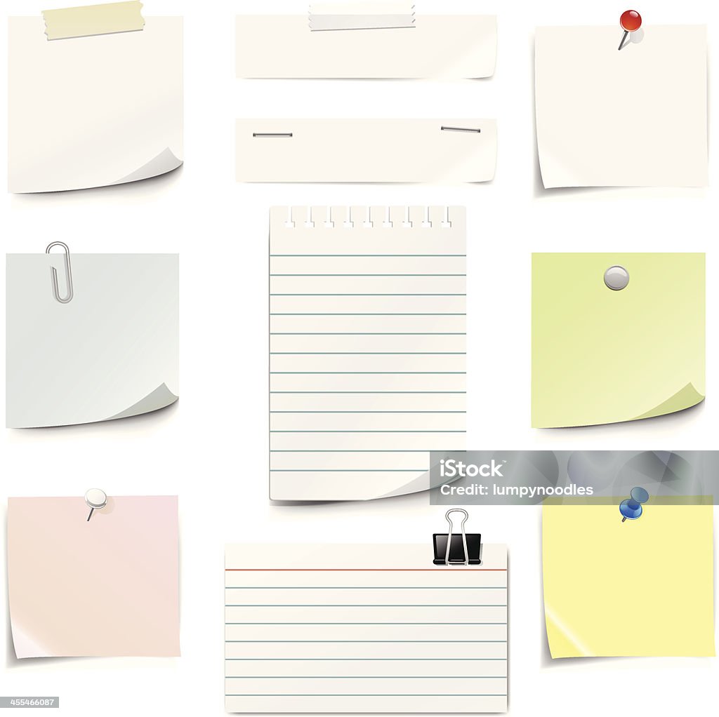 Paper Notes http://www.cumulocreative.com/istock/File Types.jpg Paper stock vector