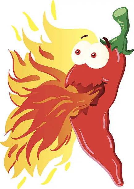 Vector illustration of Cayenne pepper